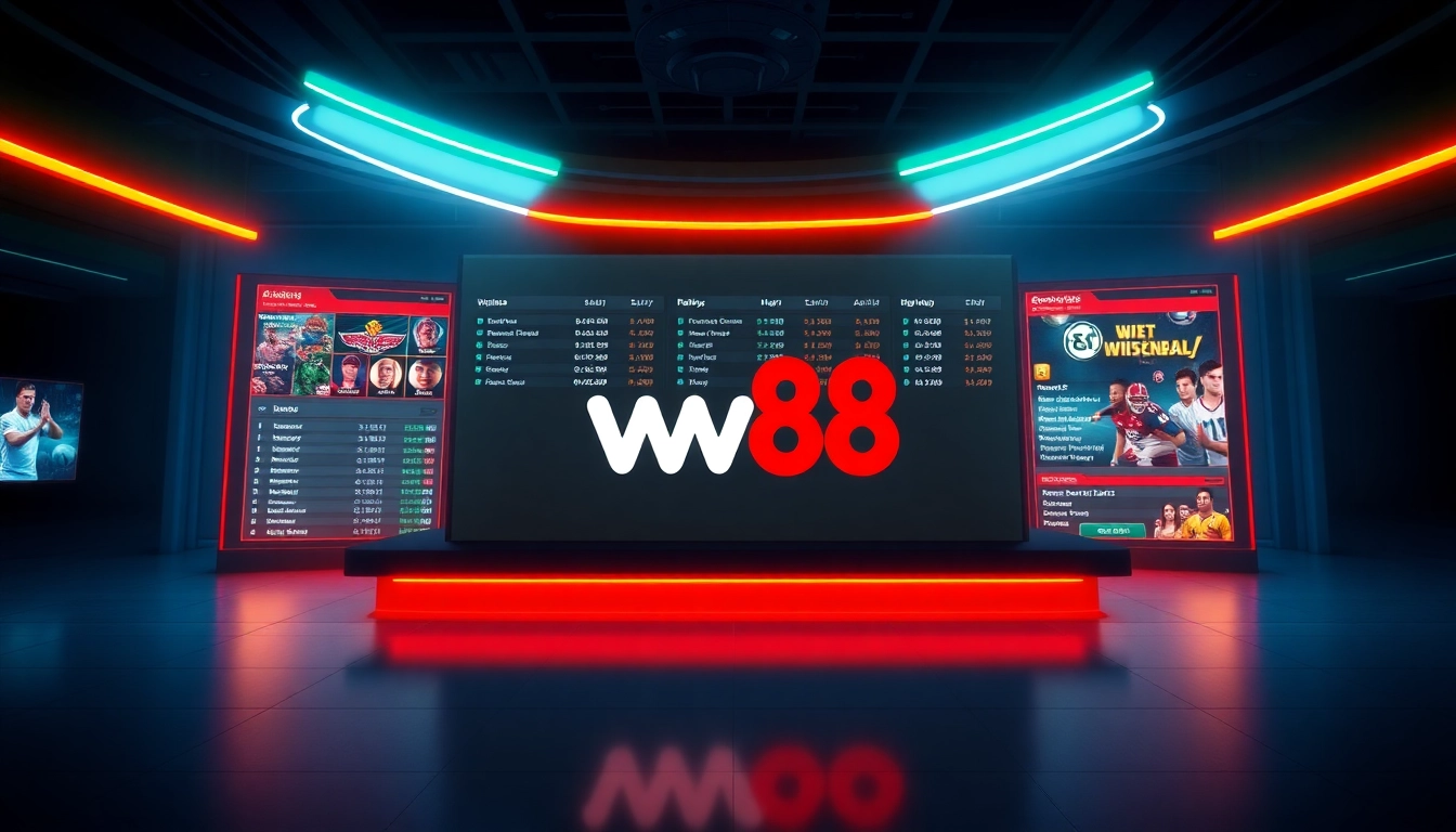 W88 online betting platform interface with live betting options and vivid graphics for easy navigation.