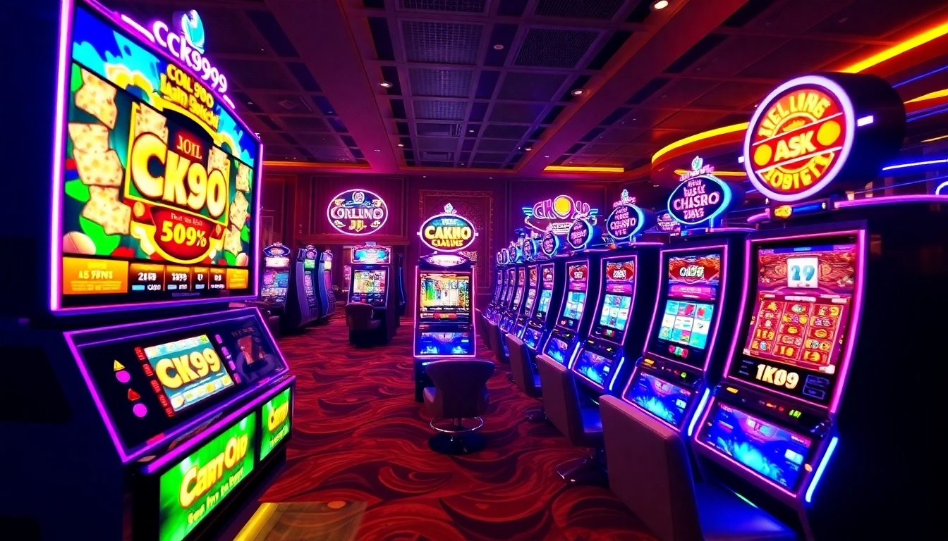Engaging ck999 game online casino interface showcasing vibrant slot machines and digital gaming environment for immersive entertainment.