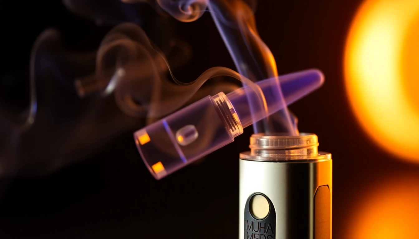 Muha Meds vape cartridge being filled, showcasing clean oil and rich vapor, highlighting authenticity and premium quality for an engaging user experience.