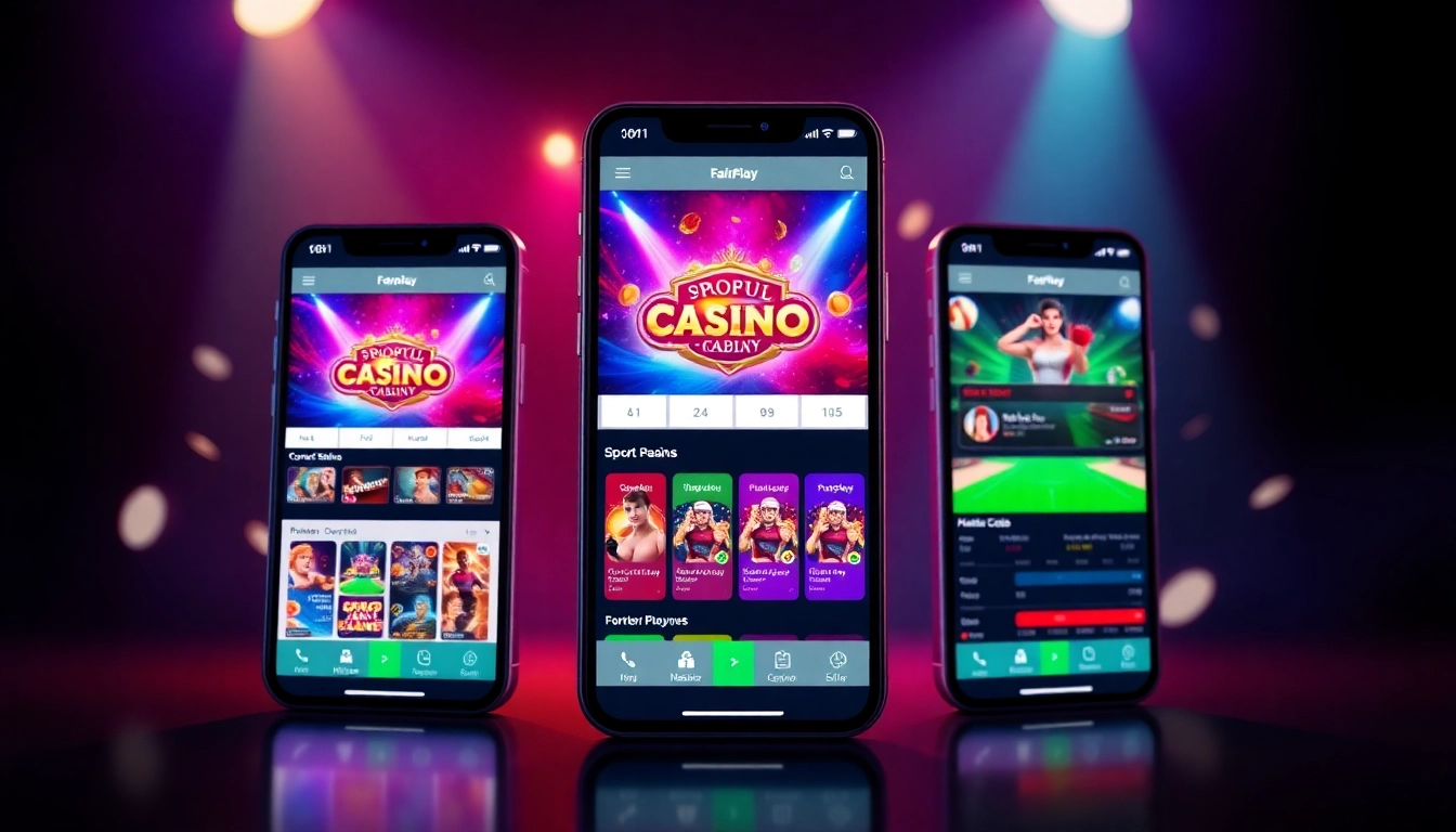 Fairplay online betting app in action on mobile, showing sports odds and casino games, emphasizing secure and fast betting experience.