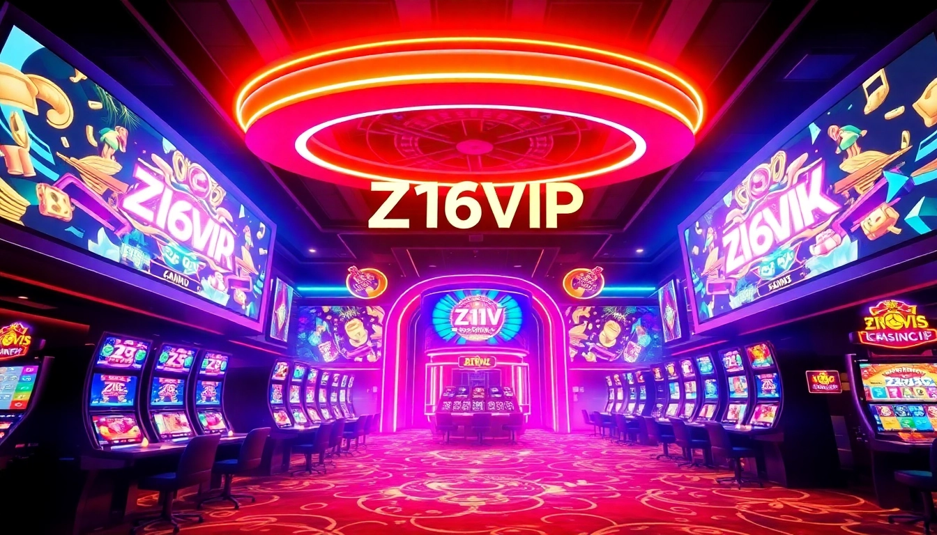 Professional-looking Z16VIP online casino platform emphasizing secure, fast gameplay and
