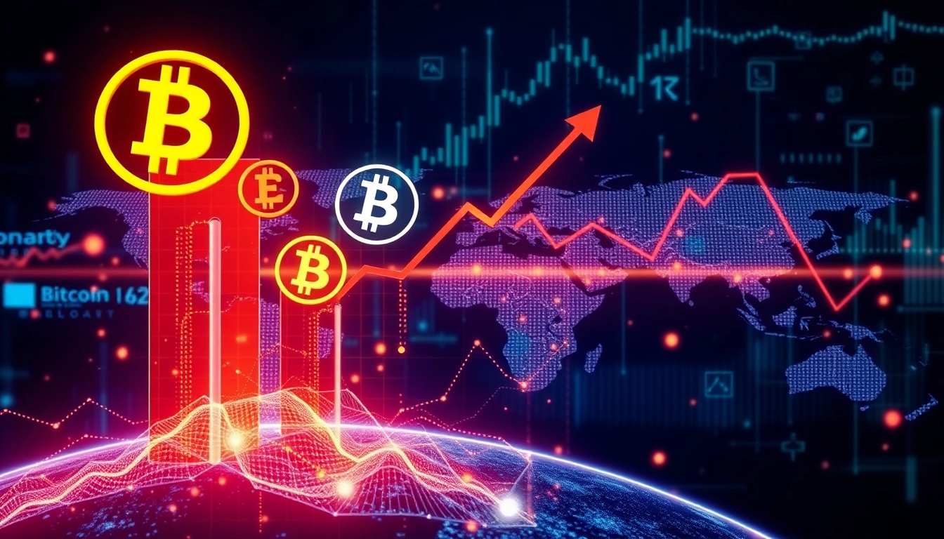 Cryptocurrency news updates showcase digital currencies and blockchain technology in a modern visual, highlighting crypto market trends for users.