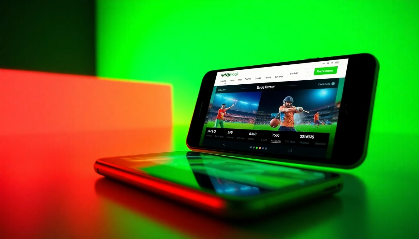 Reddybook live sports betting platform featuring cricket and football action on mobile for seamless betting experience.