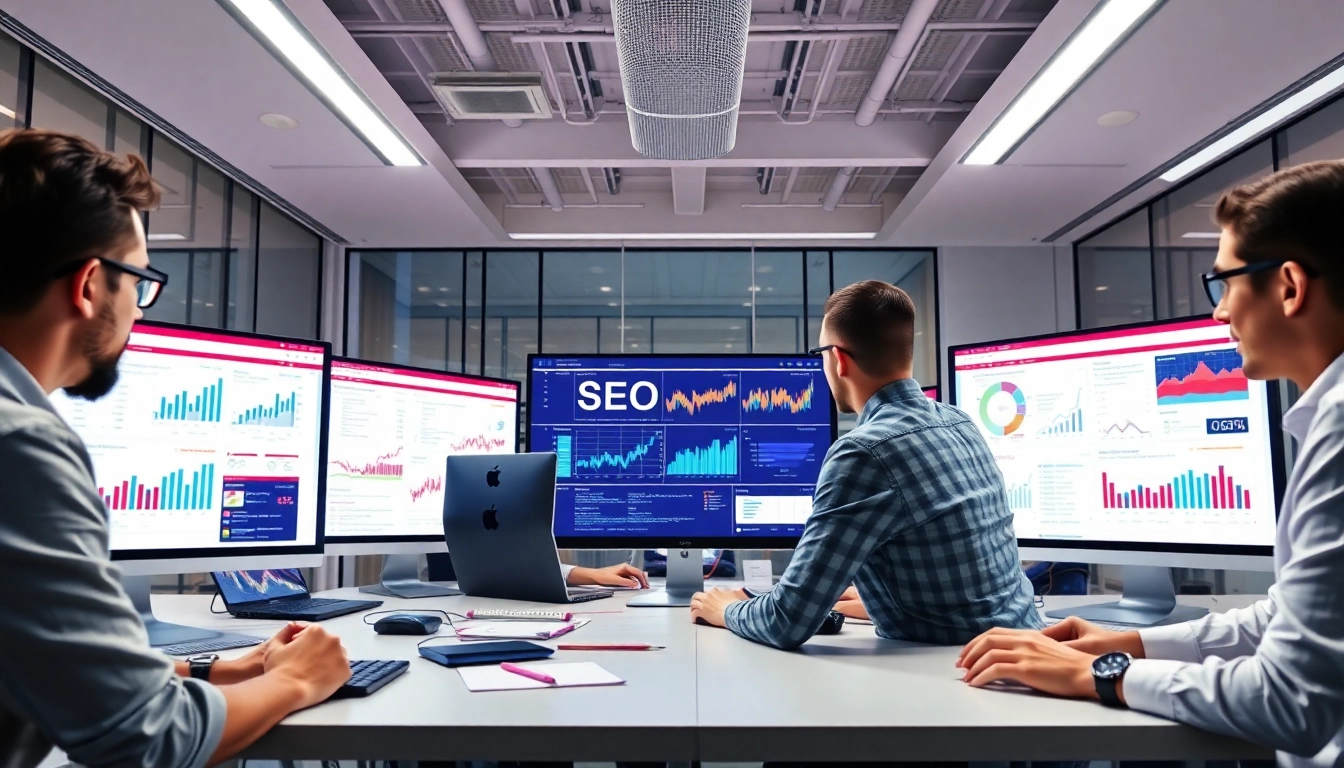 Expert team working on agencia seo strategies to improve online visibility